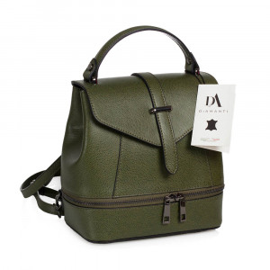 Rucsac dama din piele naturala DiAmanti Enna Verde Scuro